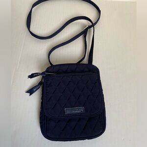 Vera Bradley Quilted Crossbody Bag – Navy Blue – Very Good Condition